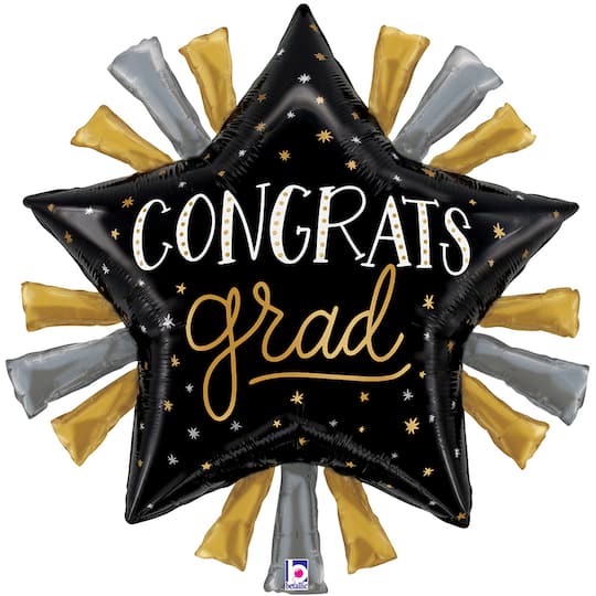 30" Congrats Grad Star Foil Balloon